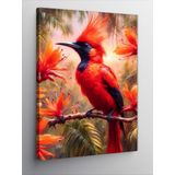 Tablomega Kanvas Tablo Daldaki Kırmızı Kuş