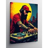 Tablomega Kanvas Tablo Dj Ve Kırmızı Şapka