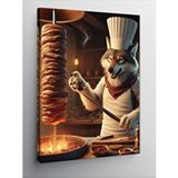 Tablomega Kanvas Tablo Döner Şefi Kurt