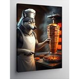 Tablomega Kanvas Tablo Döner Ustası Kurt