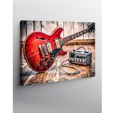 Tablomega Kanvas Tablo Elektro Gitar Ve Minik Amfi