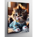 Tablomega Kanvas Tablo Emzikli Yavru Kedi