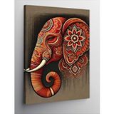 Tablomega Kanvas Tablo Fil Ve Mandala Deseni