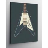 Tablomega Kanvas Tablo Fly Kasa Elektro Gitar