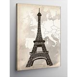 Tablomega Kanvas Tablo Fransa Paris Eyfel Kulesi