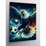Tablomega Kanvas Tablo Futbol Ve Siyah Beyaz Ve Kartal