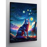 Tablomega Kanvas Tablo Gece Ressamı Kurt