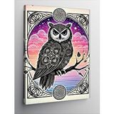 Tablomega Kanvas Tablo Geometrik Baykuş Motifi