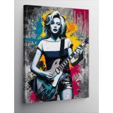 Tablomega Kanvas Tablo Gitarist Kız