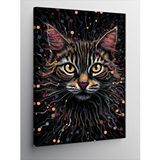 Tablomega Kanvas Tablo Gözleri Parlayan Kedi