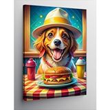 Tablomega Kanvas Tablo Hamburger Seven Köpek