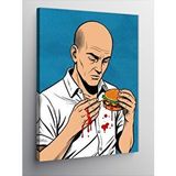 Tablomega Kanvas Tablo Hamburger Yiyen Adam