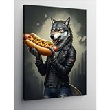 Tablomega Kanvas Tablo Hotdog Tutan Kurt