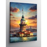 Tablomega Kanvas Tablo İstanbul Kız Kulesi