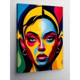 Tablomega Kanvas Tablo Kaleidoskop Yüz