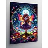 Tablomega Kanvas Tablo Kelebek Kanatlı Keman Çalan Kız