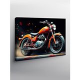 Tablomega Kanvas Tablo Kırmızı Motosiklet Tasarımı