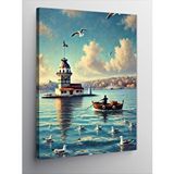 Tablomega Kanvas Tablo Kız Kulesi Ve Deniz