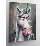 Tablomega Kanvas Tablo Kızgın Tek Boynuzlu At Unicorn