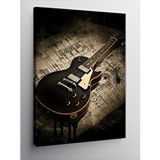 Tablomega Kanvas Tablo Klasik Siyah Gitar