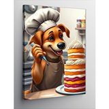 Tablomega Kanvas Tablo Köpek Ve Pancake Eğlencesi