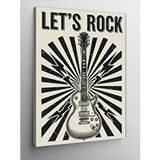 Tablomega Kanvas Tablo Let’s Rock Gitar Posteri