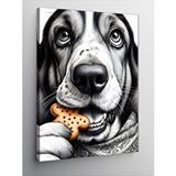 Tablomega Kanvas Tablo Mama Yiyen Köpek