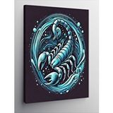 Tablomega Kanvas Tablo Mavi Akrep Burcu Ve Spiral