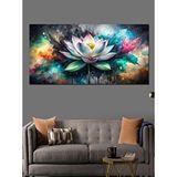 Tablomega Kanvas Tablo Mavi Ve Yeşil Lotus Çiçeği