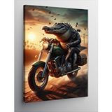 Tablomega Kanvas Tablo Motor Sürerken Timsah