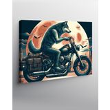 Tablomega Kanvas Tablo Motorcu Kurt Ve Ay
