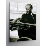Tablomega Kanvas Tablo Mustafa Kemal Atatürk Arabada