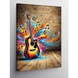 Tablomega Kanvas Tablo Müzik Ve Renklerle Gitar