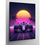 Tablomega Kanvas Tablo Neon Formula 1 Aracı
