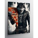 Tablomega Kanvas Tablo Pizza Yiyen Kurt