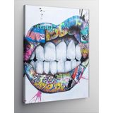 Tablomega Kanvas Tablo Pop Art Dudak Ve Diş