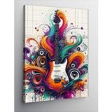 Tablomega Kanvas Tablo Renkli Desen Ve Gitar