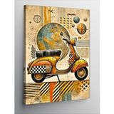 Tablomega Kanvas Tablo Renkli Motosiklet Ve Desenler