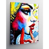 Tablomega Kanvas Tablo Renkli Pop-art Portre