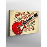 Tablomega Kanvas Tablo Retro Gitar Posteri
