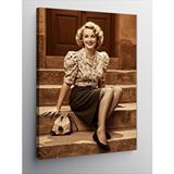 Tablomega Kanvas Tablo Retro Kadın Portresi