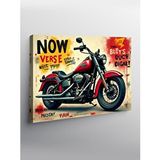 Tablomega Kanvas Tablo Retro Motosiklet Posteri