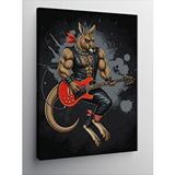 Tablomega Kanvas Tablo Rockçı Kanguru