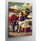 Tablomega Kanvas Tablo Romantik Retro Çift