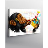 Tablomega Kanvas Tablo Rubik Küp Ve Maymun