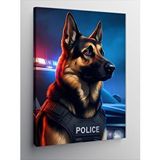 Tablomega Kanvas Tablo Sadık Polis Köpeği