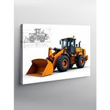 Tablomega Kanvas Tablo Sarı Kepçe Tasarımı