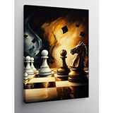 Tablomega Kanvas Tablo Satranç Düellosu