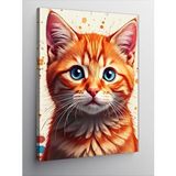 Tablomega Kanvas Tablo Sevimli Turuncu Kedi