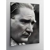 Tablomega Kanvas Tablo Siyah Beyaz Mustafa Kemal Atatürk